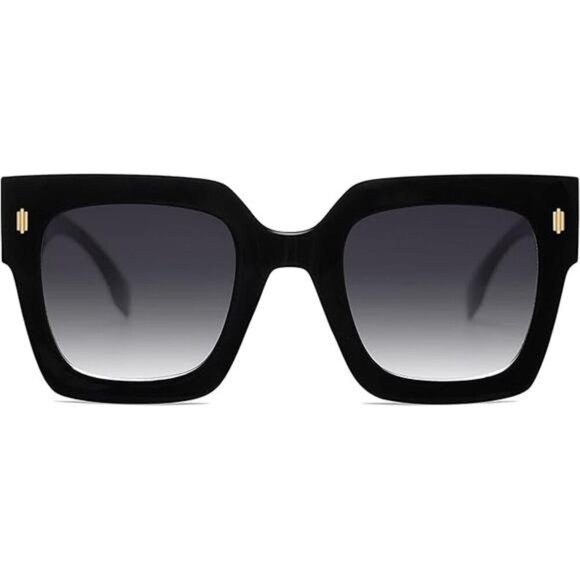 Sojos Oversized Square Sunglasses Women Retro Big Frame UV400 Fashion Shades - Picture 7 of 7